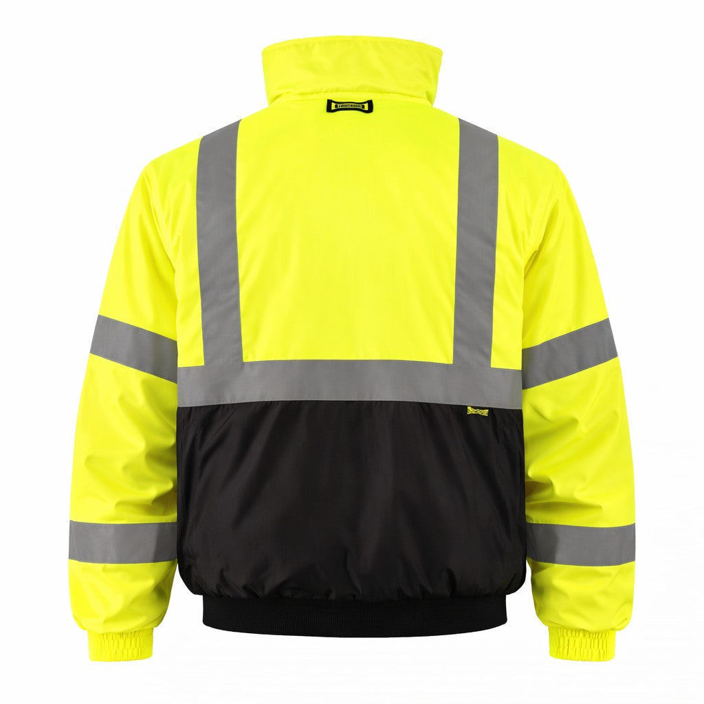 OccuNomix Type R Class 3 Hi-Vis Black Bottom Bomber Jacket, LUX-250-JB-B OccuNomix Type R Class 3 Hi-Vis Black Bottom Bomber Jacket, LUX-250-JB-B