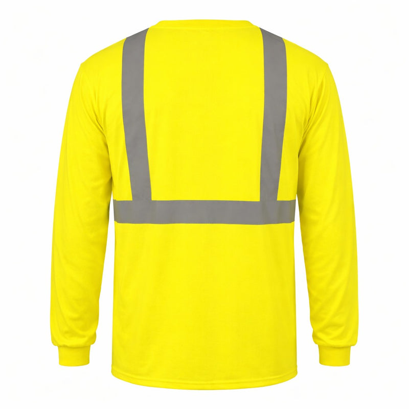 OccuNomix Type R Class 2 Hi-Vis Wicking Birdseye Long Sleeve T-Shirt, LUX-LSET2B, view 2 of 3
