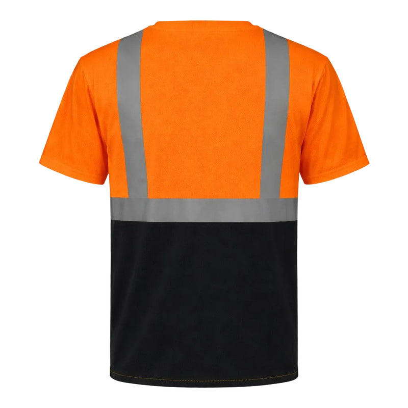OccuNomix Type R Class 2 Hi-Vis Black Bottom T-Shirt, LUX-SSETPBK, view 4 of 5