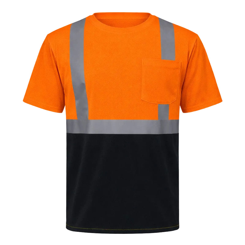 OccuNomix Type R Class 2 Hi-Vis Black Bottom T-Shirt, LUX-SSETPBK, view 2 of 5