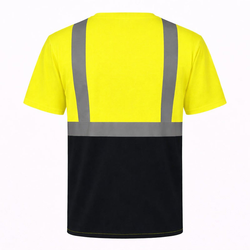 OccuNomix Type R Class 2 Hi-Vis Black Bottom T-Shirt, LUX-SSETPBK, view 3 of 5