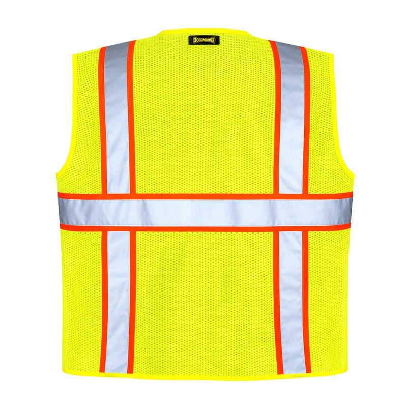 OccuNomix Type R Class 2 Hi-Vis Two-Tone Surveyor Mesh Safety Vest, LUX-ATRNSM, view 2 of 8