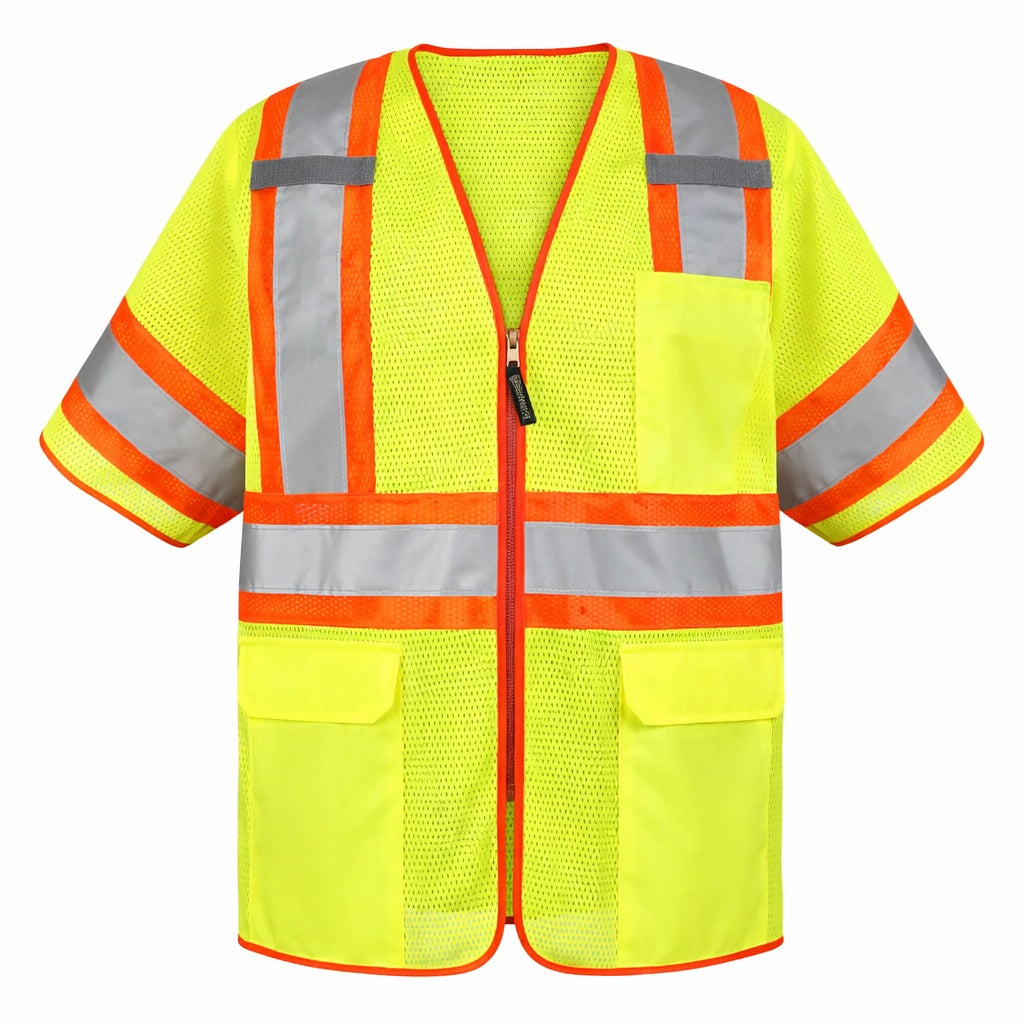 Custom OccuNomix Type R Class 2 Hi-Vis Two-Tone Mesh Safety Vest, LUX-HSCLC3Z Custom OccuNomix Type R Class 2 Hi-Vis Two-Tone Mesh Safety Vest, LUX-HSCLC3Z