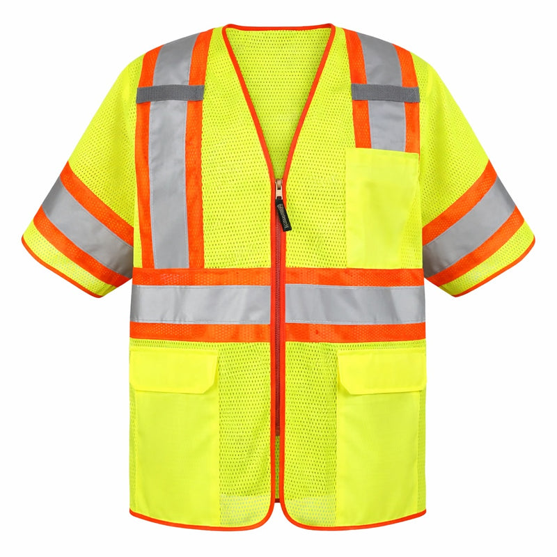 OccuNomix Type R Class 3 Hi-Vis Two-Tone Mesh Safety Vest, LUX-HSCLC3Z, view 1 of 3