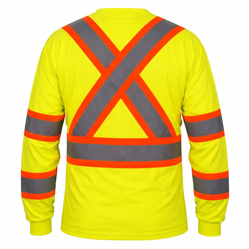 Pyramex RLCTS31 Type R Class 3 Hi-Vis Moisture Wicking Long Sleeve T-Shirt, view 2 of 9