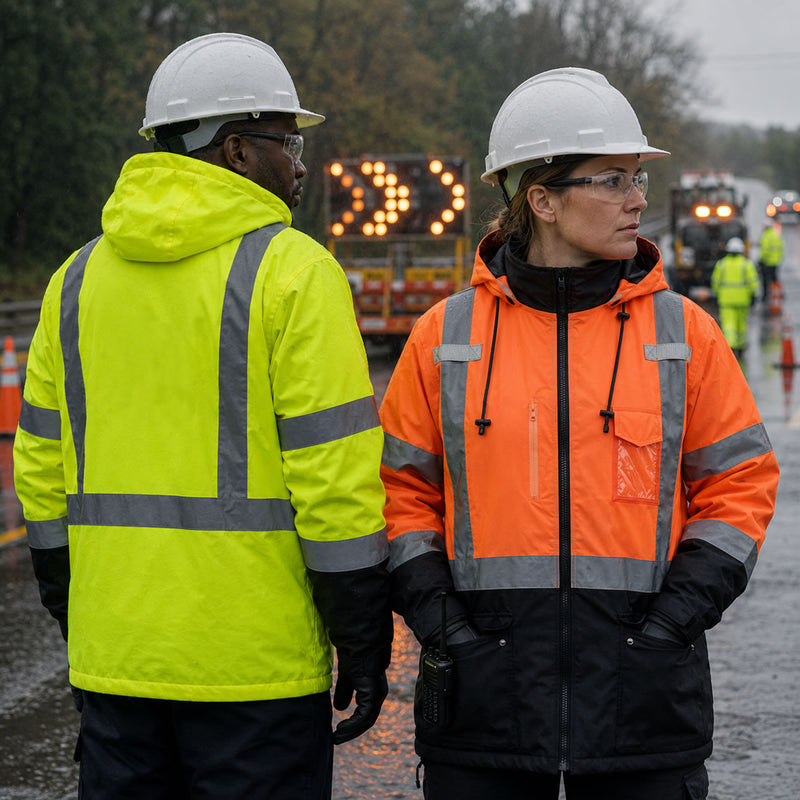Pyramex RP31 Type R Class 3 Hi-Vis Waterproof Fleece Lined Parka, view 5 of 5
