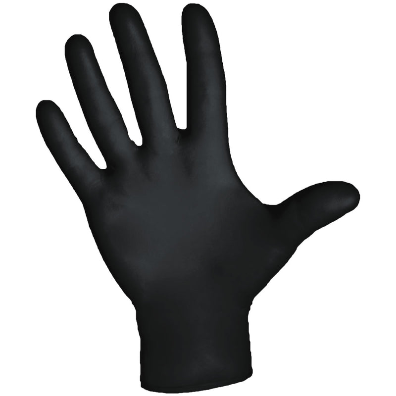 Disposable Nitrile Exam Gloves, 6 mil, Made in USA, Black, Box of 100, view 7 of 7