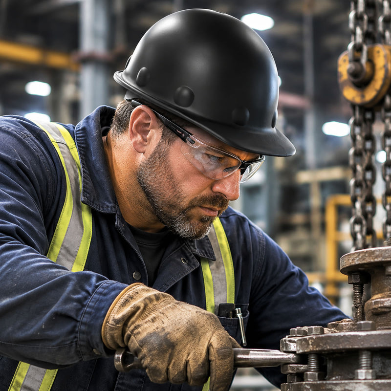 Fibre Metal Roughneck P2HN Hi-Heat Cap Style Hard Hat, 8-Point Ratchet Suspension, view 4 of 11
