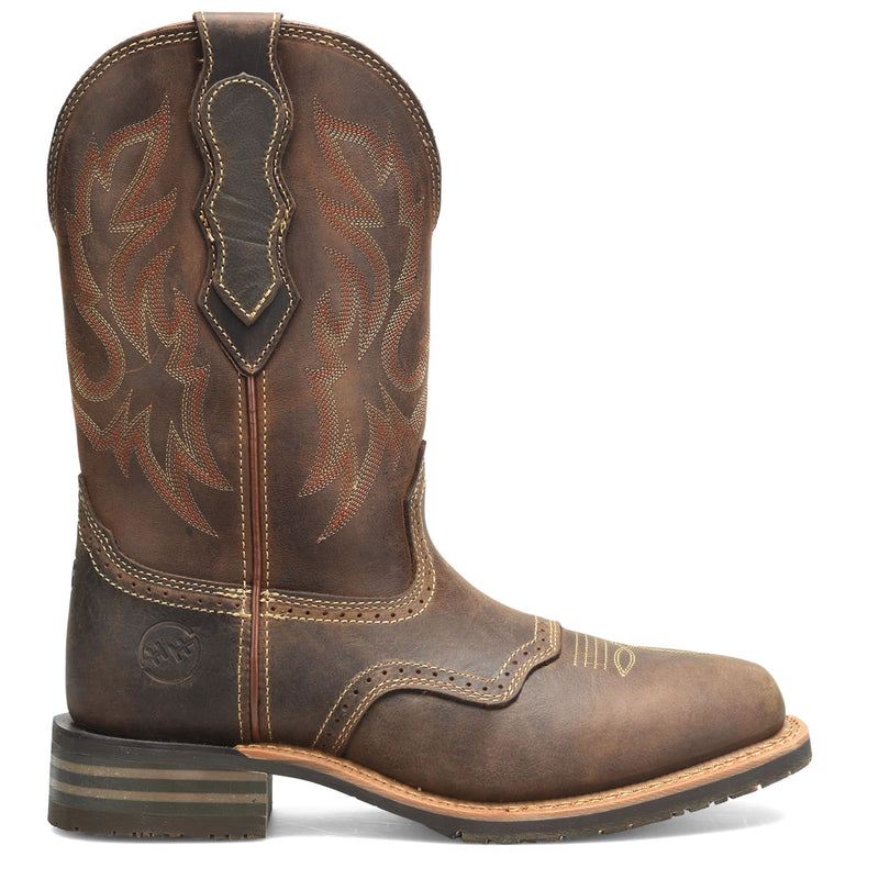 Double-H Men's Cascade 11" Roper Plain Toe Boots, DH4160, Brown, view 2 of 7