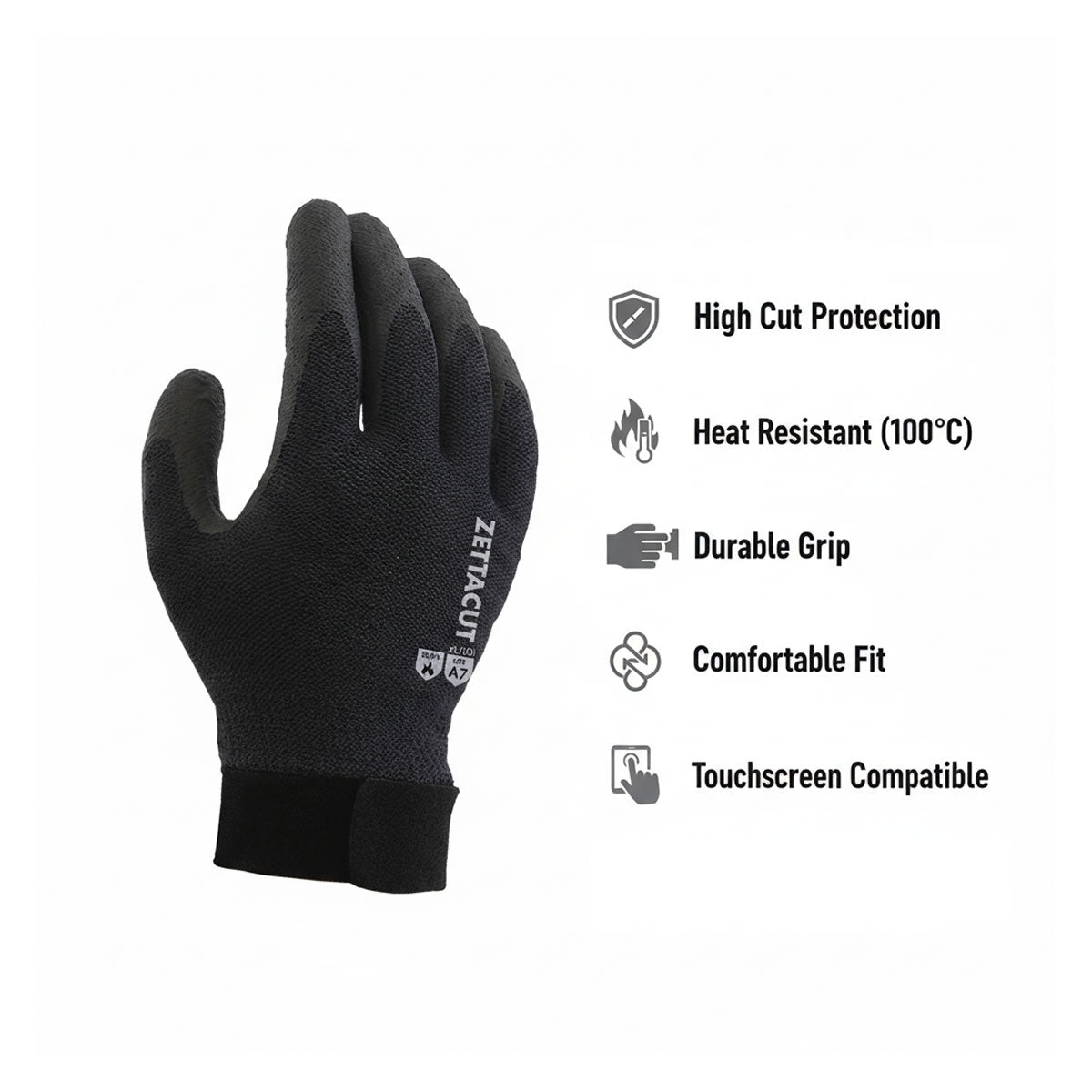 ZETTACUT Tactical Heat Resistant Gloves, Z8007H1B ZETTACUT Tactical Heat Resistant Gloves, Z8007H1B