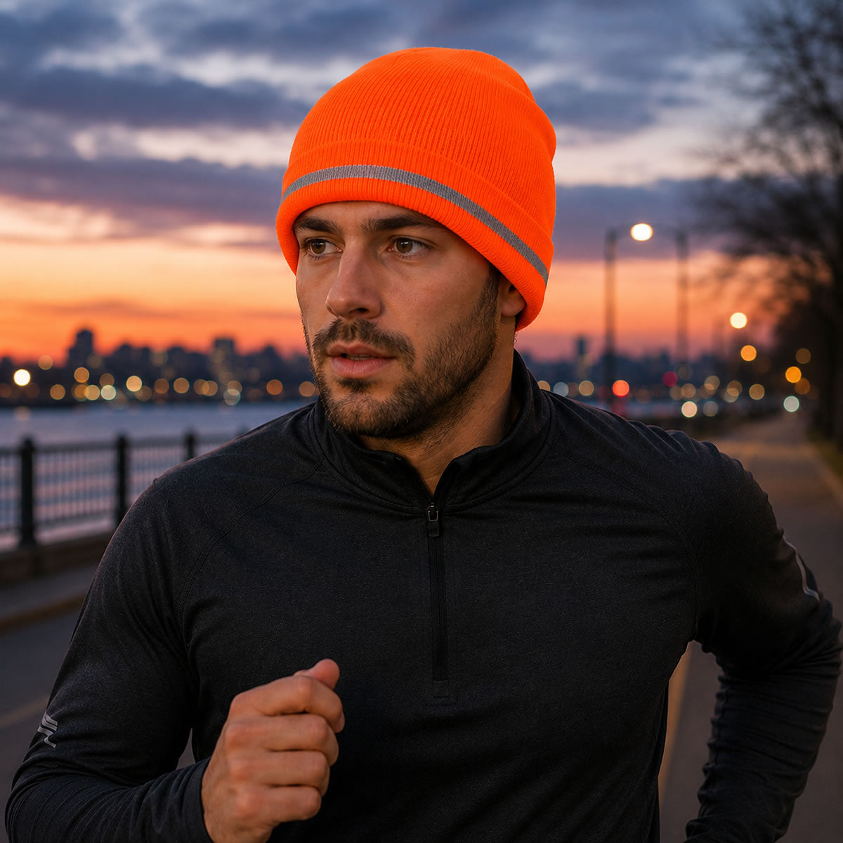 Hi-Vis Reflective Beanie, LUX-KCR-P Hi-Vis Reflective Beanie, LUX-KCR-P