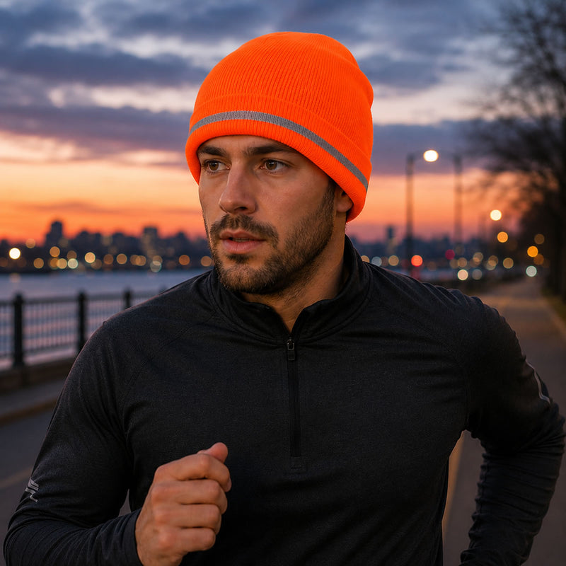 Hi-Vis Reflective Beanie, LUX-KCR-P, view 2 of 5