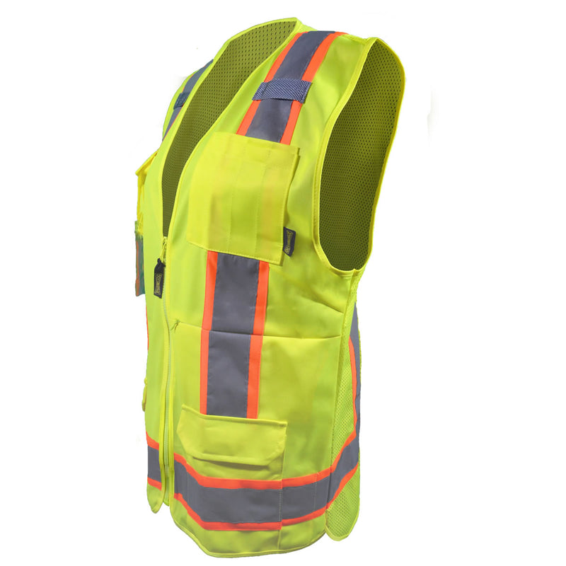 OccuNomix Women's Hi-Vis Type R Class 2 Sustainable Surveyor Safety Vest, LUX-RYSMW, view 2 of 5