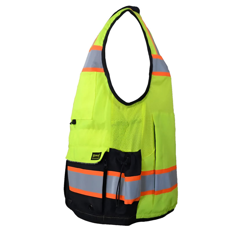 Hi-Vis Safety Vest, Heavy Duty Two-Tone Surveyor, Type R Class 2, SP-RHDS2B, view 3 of 4