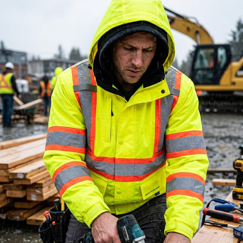 Occunomix Hi-Vis Class 3 2-Tone X-Back Breathable Rain Jacket, SP-RS2JX, view 5 of 5