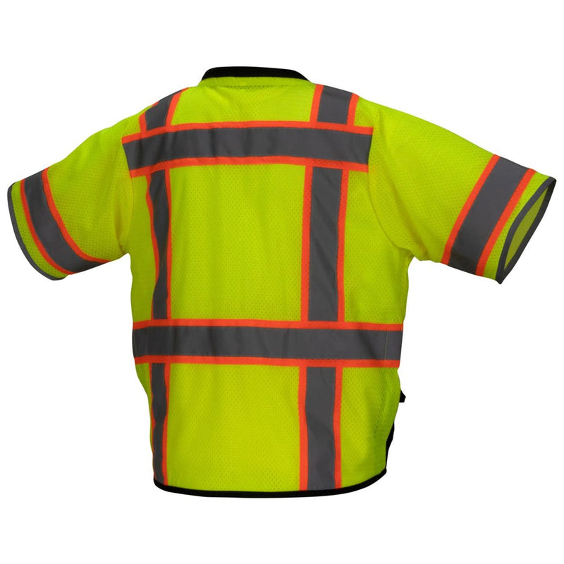 Pyramex RVZ37B Type R Class 3 Hi-Vis Black Bottom Safety Vest, view 3 of 4