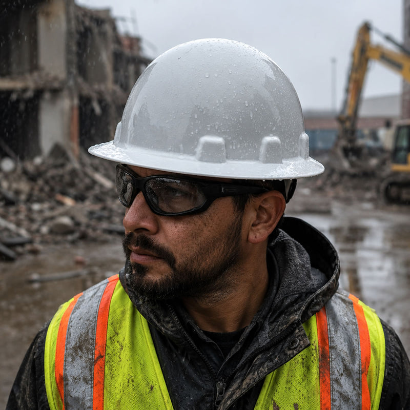 Pyramex SL Series Sleek Shell Full Brim Hard Hat, 4-Point Ratchet Suspension, view 5 of 9