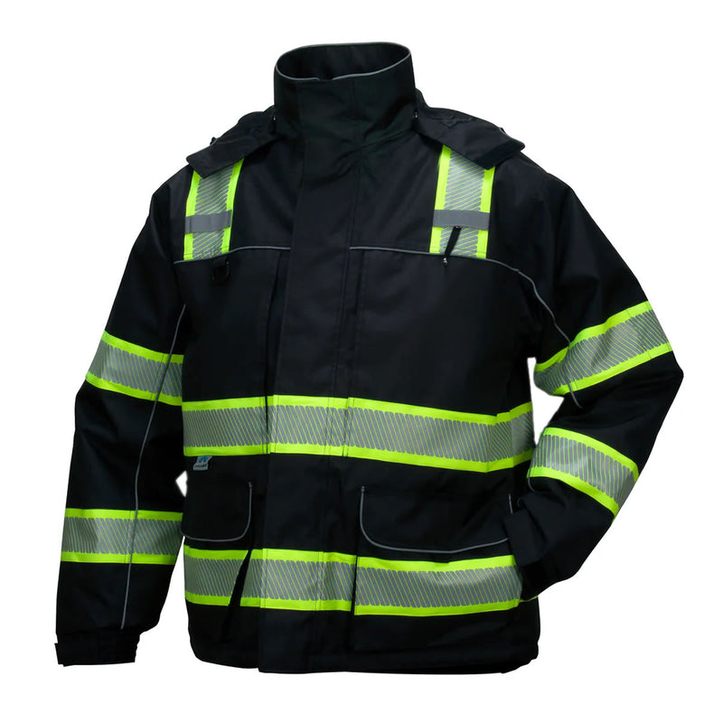 Pyramex RPB35 Type O Class 1 Enhanced Visibility Waterproof Quilted Lined Parka, view 1 of 4