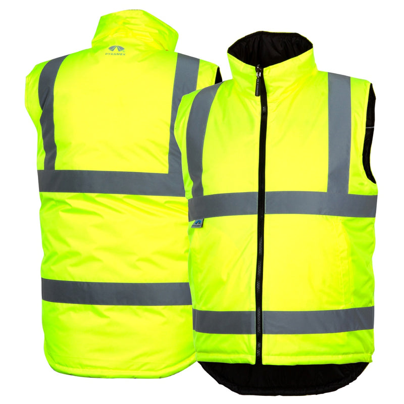 Pyramex RWVZ45 Type R Class 2 Hi-Vis Reversible Insulated Safety Vest, view 4 of 5