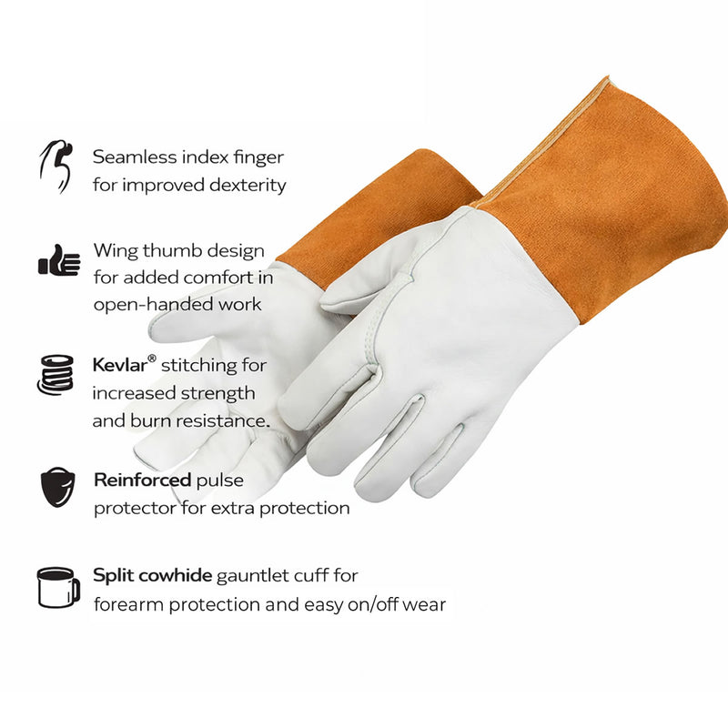 Rugged Blue GL300 MIG Welding Gloves, view 3 of 3