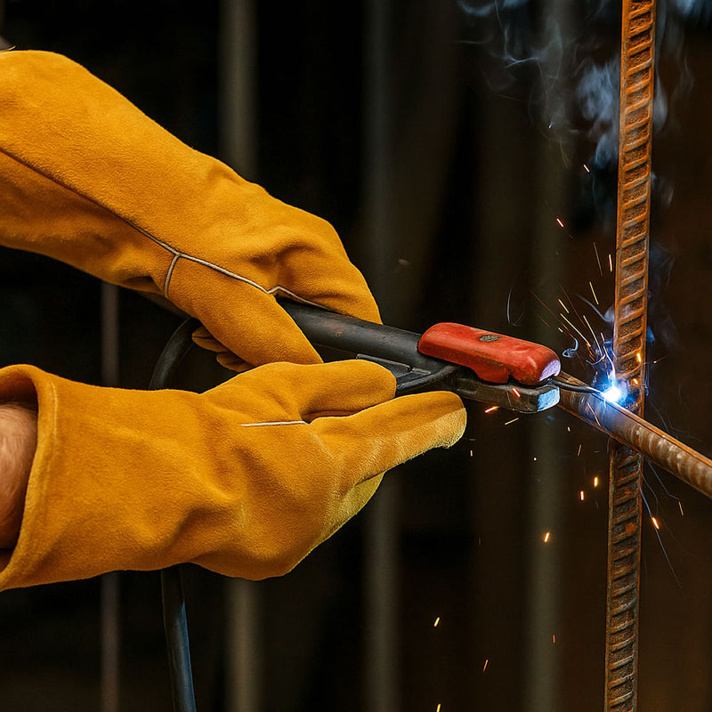 Rugged Blue GL370 Leather Welding Gloves, view 2 of 2