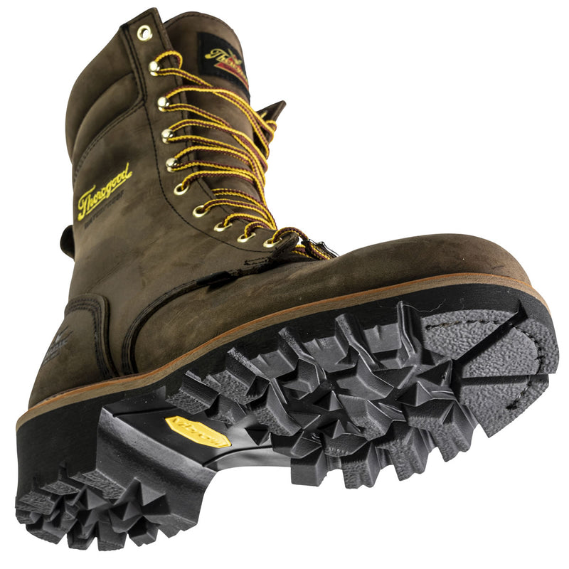 Thorogood Men's Logger Series 9" Waterproof Steel Toe Boots, 804-3555, Brown Stud Horse, view 7 of 11