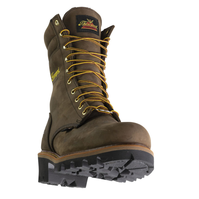 Thorogood Men's Logger Series 9" Waterproof Steel Toe Boots, 804-3555, Brown Stud Horse, view 8 of 11