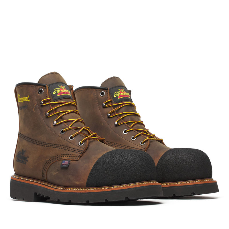 Thorogood Men's Hammerhead 6" Nano Toe Boots, 804-4137, Crazy Horse Brown