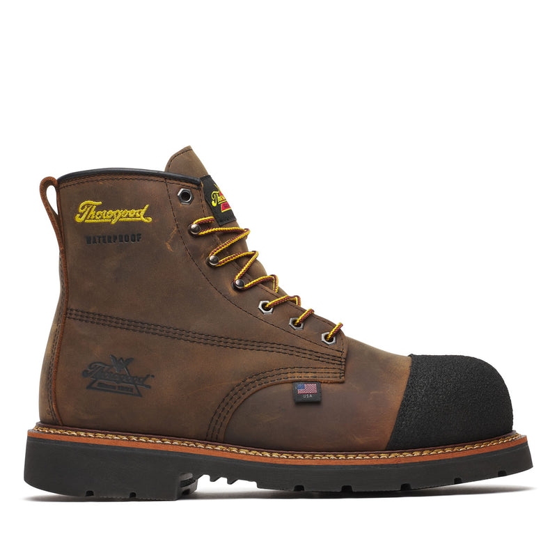Thorogood Men's Hammerhead 6" Nano Toe Boots, 804-4137, Crazy Horse Brown, view 2 of 7