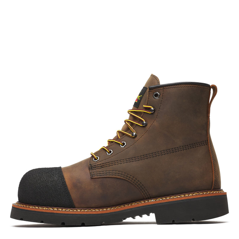 Thorogood Men's Hammerhead 6" Nano Toe Boots, 804-4137, Crazy Horse Brown, view 4 of 7
