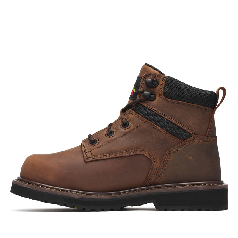 Thorogood Men's Jobsite Series 6" Waterproof Safety Toe Boots, 804-4143, Crazy Horse Brown, view 4 of 13