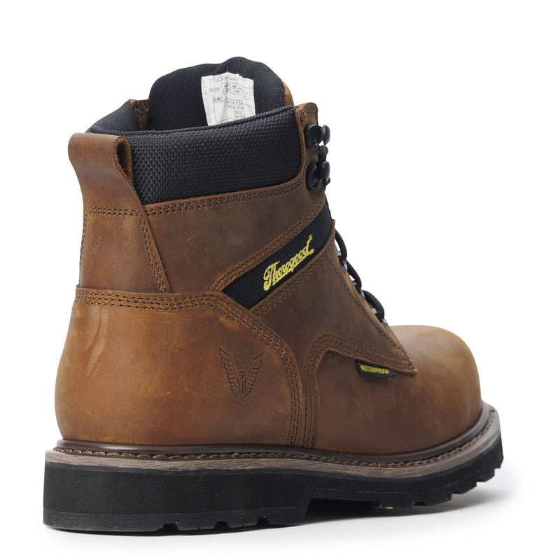 Thorogood Men's Jobsite Series 6" Waterproof Safety Toe Boots, 804-4143, Crazy Horse Brown, view 9 of 13