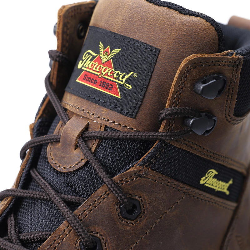 Thorogood Men's Jobsite Series 6" Waterproof Safety Toe Boots, 804-4143, Crazy Horse Brown, view 11 of 13