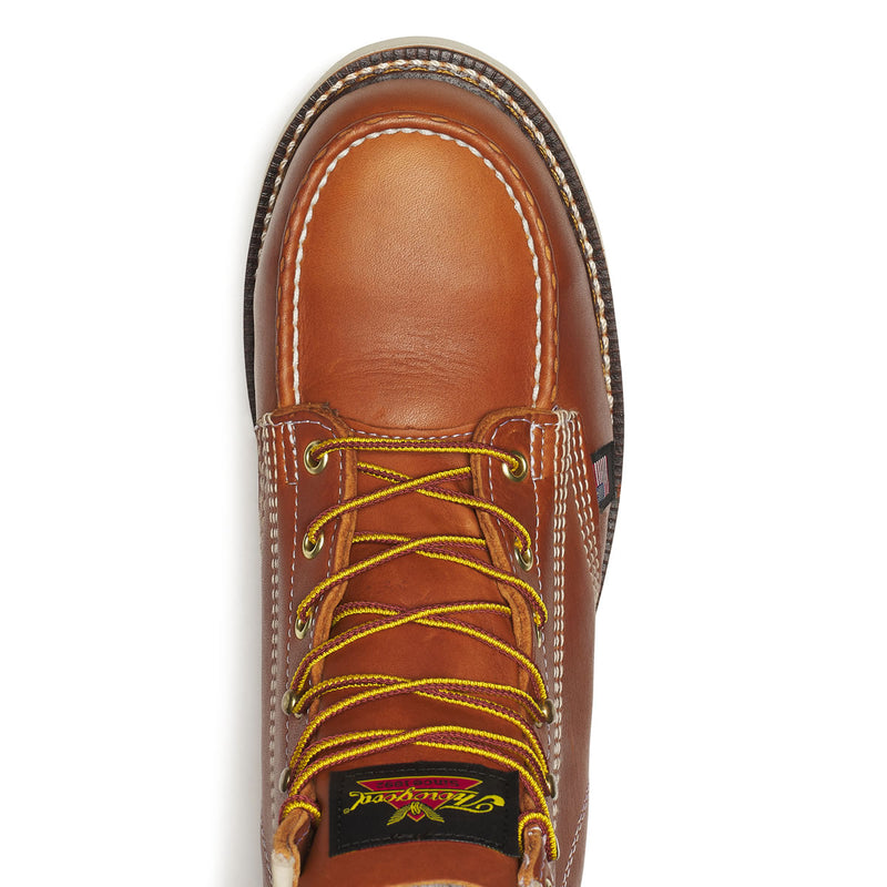 Thorogood Men's American Heritage 6" Moc Toe MAXWear Wedge™ Safety Toe Boots, 804-4200, Tobacco, view 5 of 10