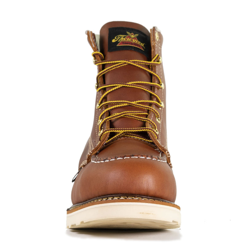 Thorogood Men's American Heritage 6" Moc Toe MAXWear Wedge™ Safety Toe Boots, 804-4200, Tobacco, view 6 of 10