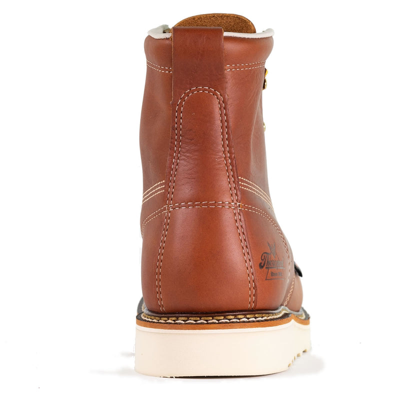 Thorogood Men's American Heritage 6" Moc Toe MAXWear Wedge™ Safety Toe Boots, 804-4200, Tobacco, view 7 of 10