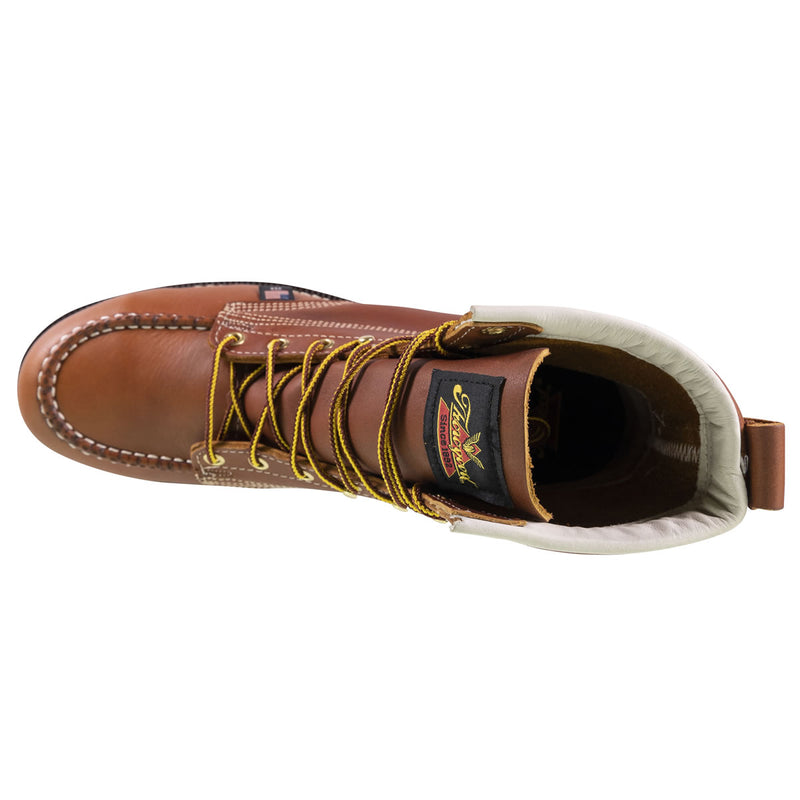 Thorogood Men's American Heritage 6" Moc Toe MAXWear Wedge™ Safety Toe Boots, 804-4200, Tobacco, view 8 of 10