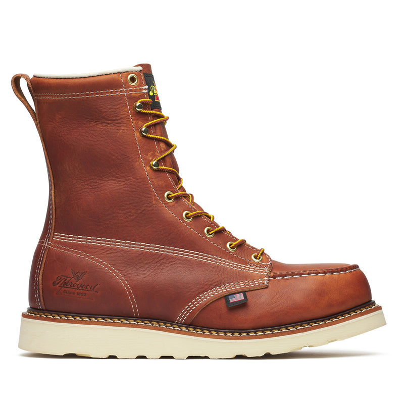 Thorogood Men's American Heritage 8" Moc Toe MAXWear Wedge™ Safety Toe Boots, 804-4208, Tobacco, view 2 of 8