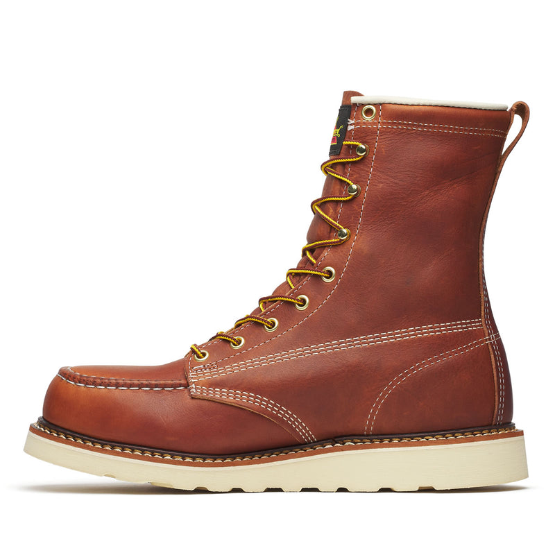 Thorogood Men's American Heritage 8" Moc Toe MAXWear Wedge™ Safety Toe Boots, 804-4208, Tobacco, view 4 of 8