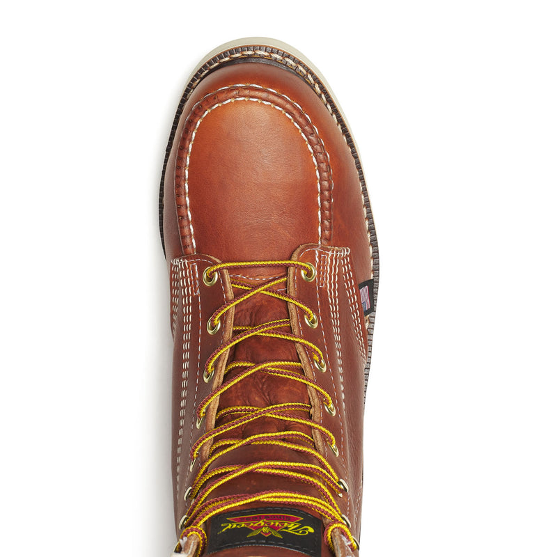 Thorogood Men's American Heritage 8" Moc Toe MAXWear Wedge™ Safety Toe Boots, 804-4208, Tobacco, view 5 of 8