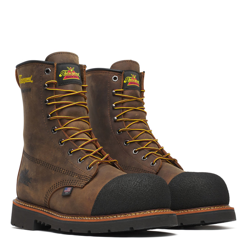 Thorogood Men's Hammerhead 8" Nano Toe Boots, 804-4237, Crazy Horse Brown