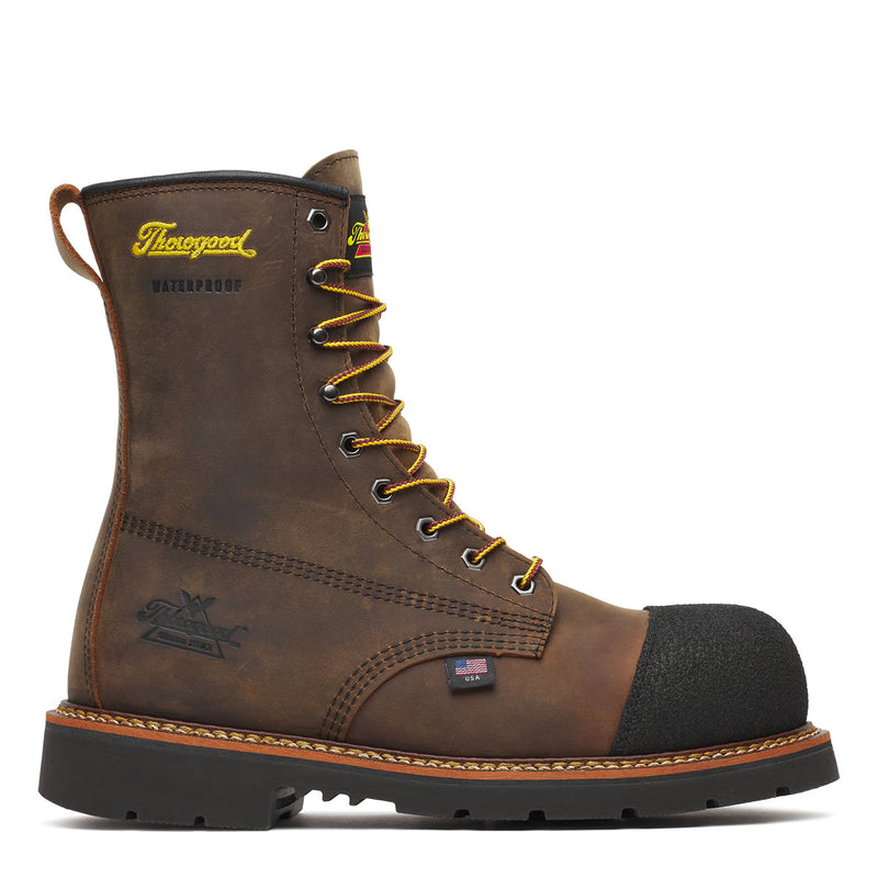 Thorogood Men's Hammerhead 8" Nano Toe Boots, 804-4237, Crazy Horse Brown, view 2 of 6