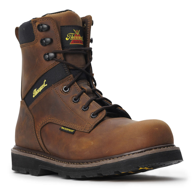 Thorogood Men's Jobsite Series 8" Waterproof Safety Toe Boots, 804-4243, Crazy Horse Brown, view 8 of 13