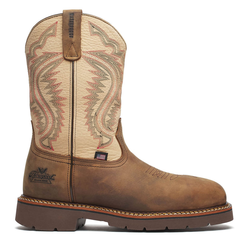 Thorogood Men's Western Work 11" Waterproof Nano Toe Boots, 804-4307, Crazy Horse Brown, view 2 of 7