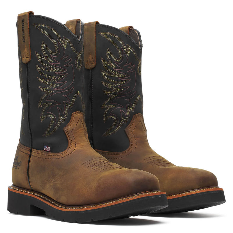 Thorogood Men's Wellington 11" Waterproof Steel Toe Boots, 804-4330, Crazy Horse Brown
