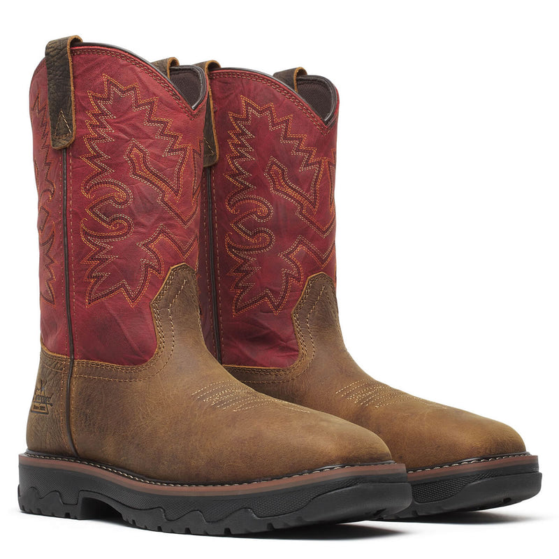Thorogood Men's Buffalo Ridge 11" Waterproof Nano Toe Boots, 804-4341, Scarlet