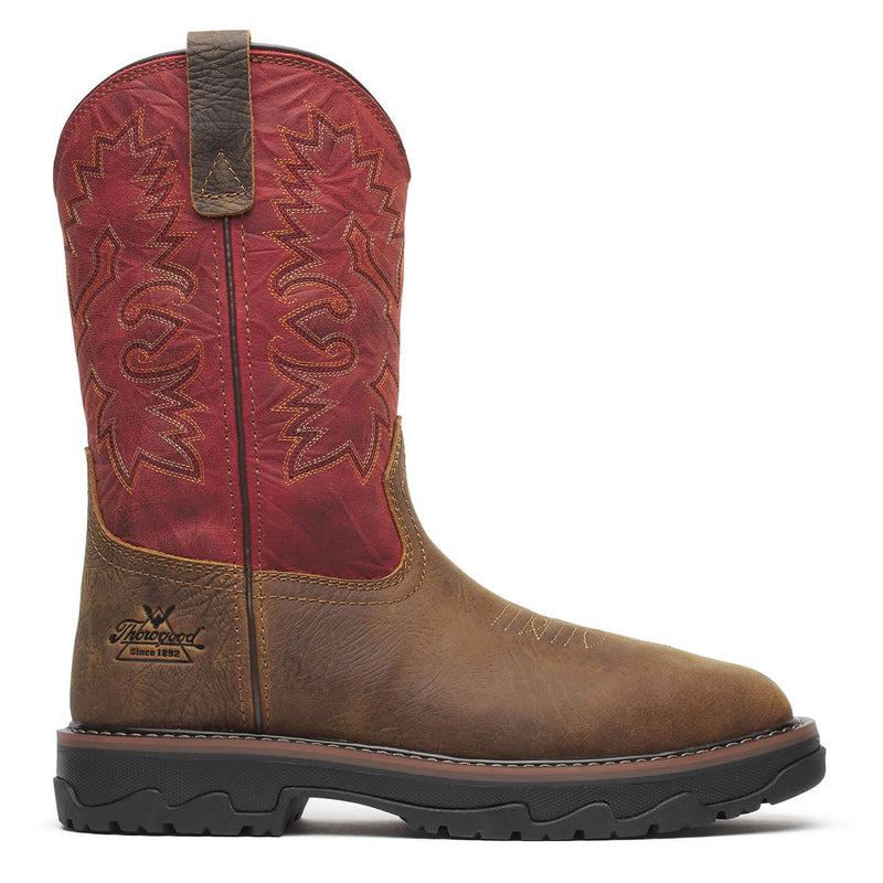 Thorogood Men's Buffalo Ridge 11" Waterproof Nano Toe Boots, 804-4341, Scarlet, view 2 of 7
