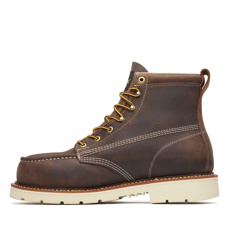 Thorogood Men's American Heritage 6" Trail Moc Toe MAXWear 90™ Safety Toe Boots, 804-4375, Crazy Horse, view 4 of 10