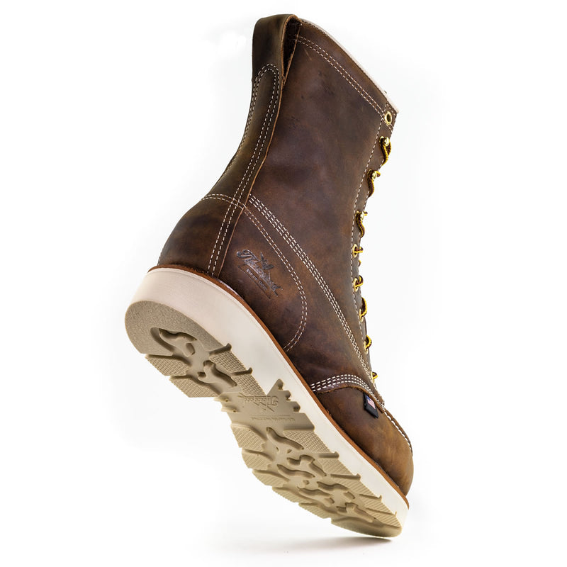 Thorogood Men's American Heritage 8" Trail Moc Toe MAXWear 90™ Safety Toe Boots, 804-4378, Crazy Horse, view 10 of 12