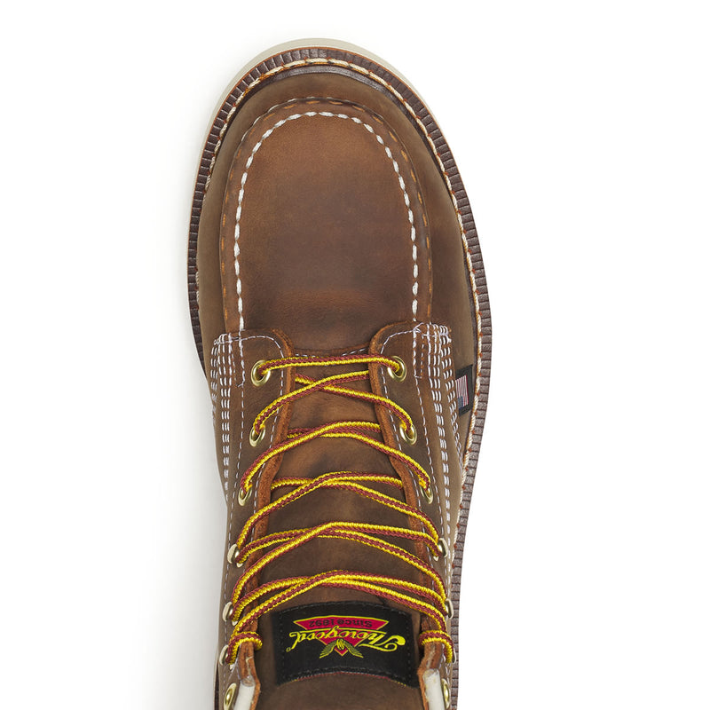 Thorogood Men's American Heritage 6" Trail Moc Toe MAXWear Wedge™ Safety Toe Boots, 804-4575, Crazy Horse, view 5 of 10